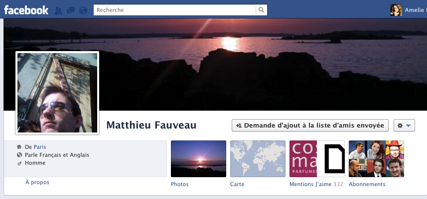 Profil personnel Facebook