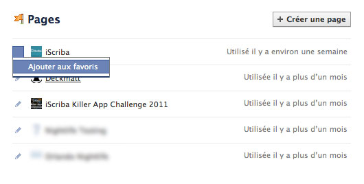 facebook ajouter aux favoris