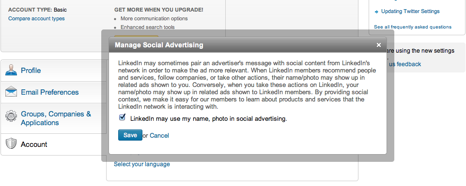 linkedin manage social advertising